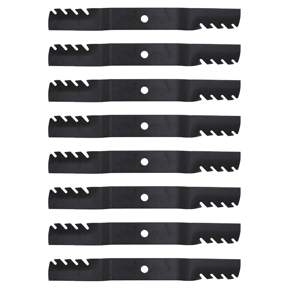 Qty 8: Toothed Mulching Lawn Mower Blades Fits John Deere Replaces M170639