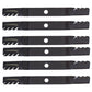 Set of 6 K5955-34360 Heavy Duty Predator Blade Fits Kubota 60" Cut RCK60P-12000Z