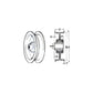 B1SB724 PULLEY/FLAT IDLER W/FLANG