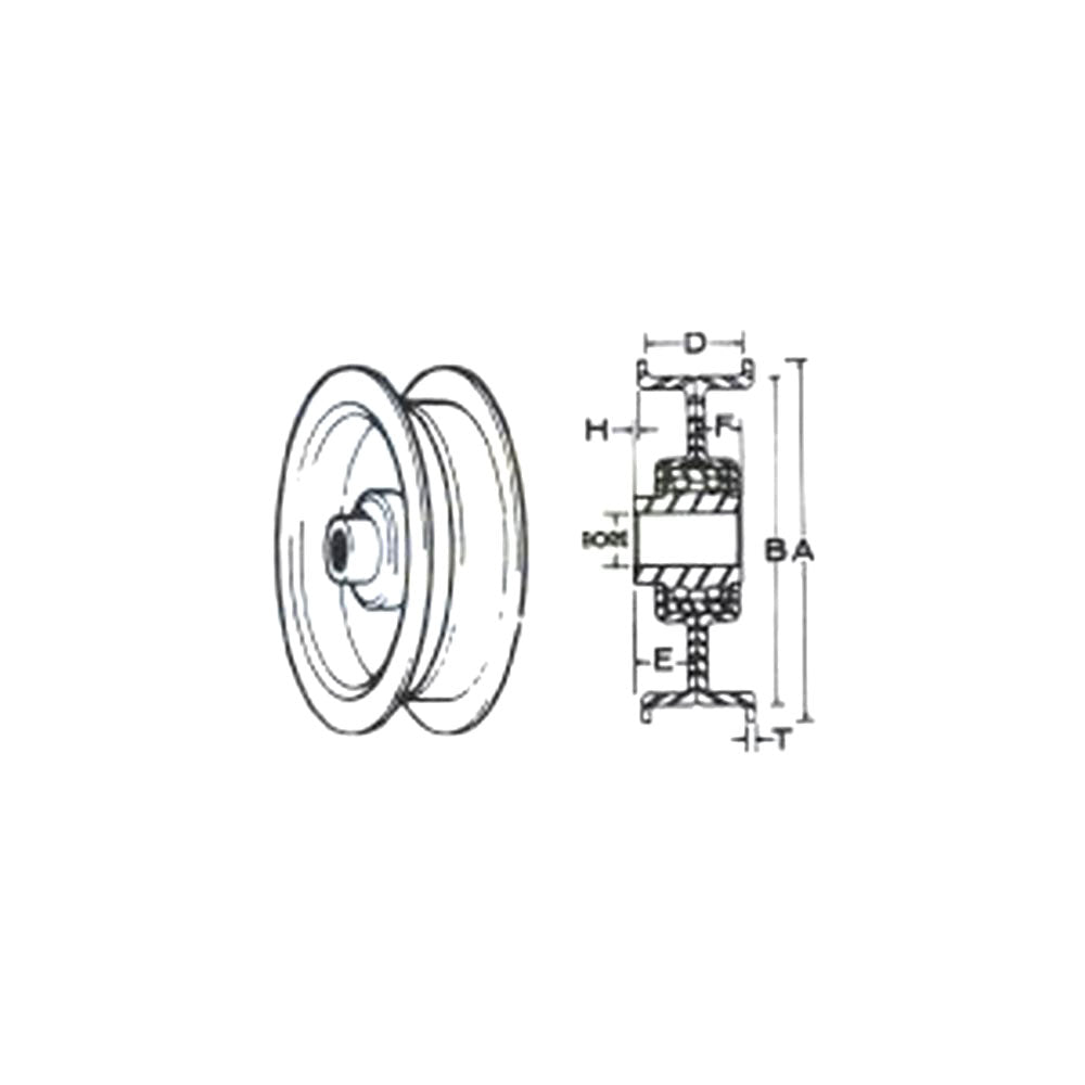 B1SB724 PULLEY/FLAT IDLER W/FLANG