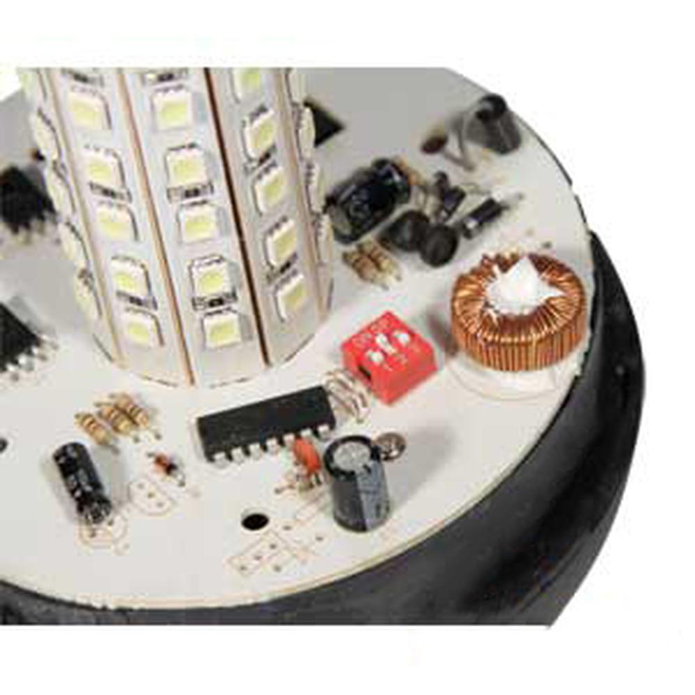 A-BLA9810-AI Beacon, 80 LED, AMBER, Pipe Type Flexible Rubber Base