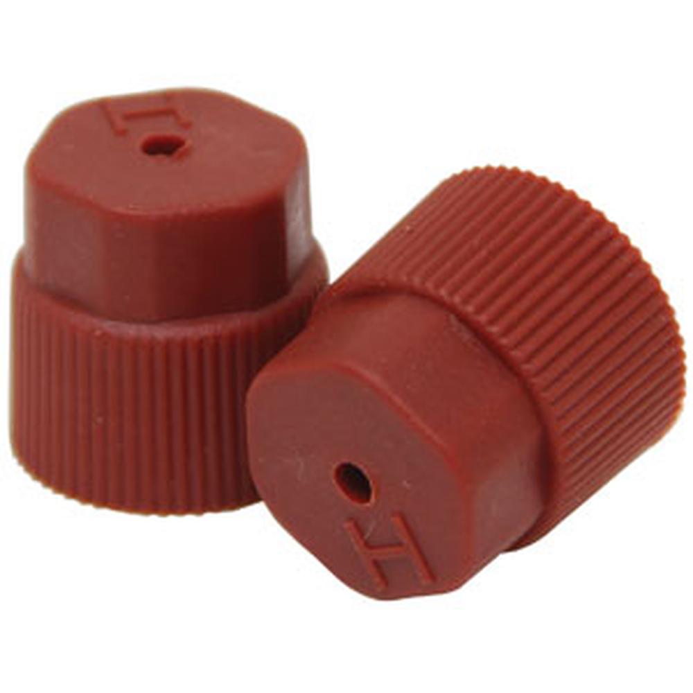 A-CP0132-AI 16mm Red R-134a High Side Valve Port Cap OEM & Aftermarket (5 Pack)