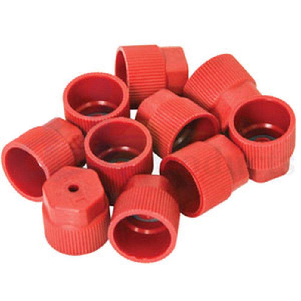 A-CP0138-AI 16mm Red R-134a High Side Valve Port Cap J.R.A. Type (10 Pack)