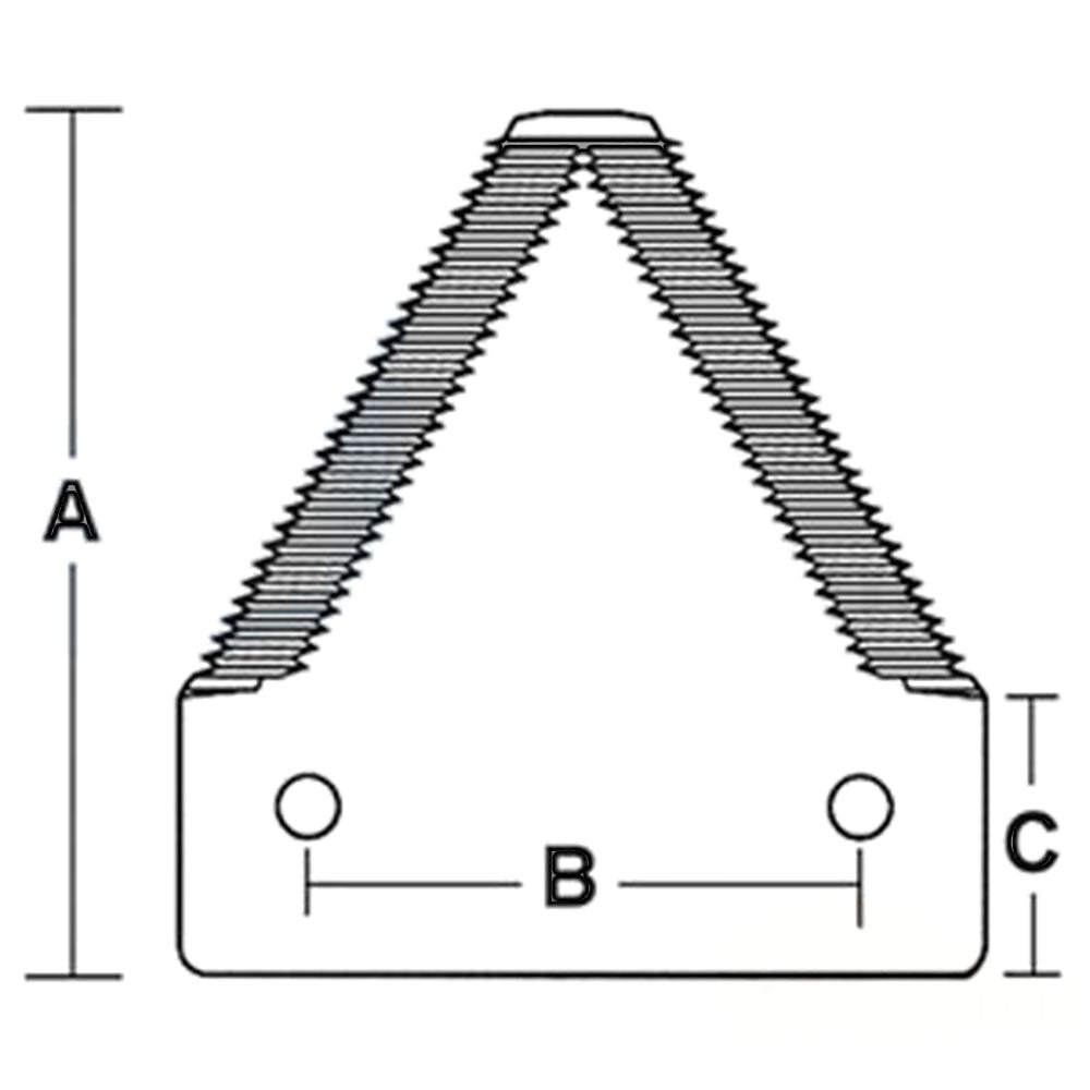 A-H213799 Chrome 11ga Top Serrated (CTSK)