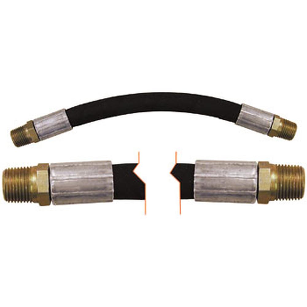 A-PHA2W1212-AI 1/2" Hydraulic Hose Assembly, Rigid x Rigid Male NPT, 12"