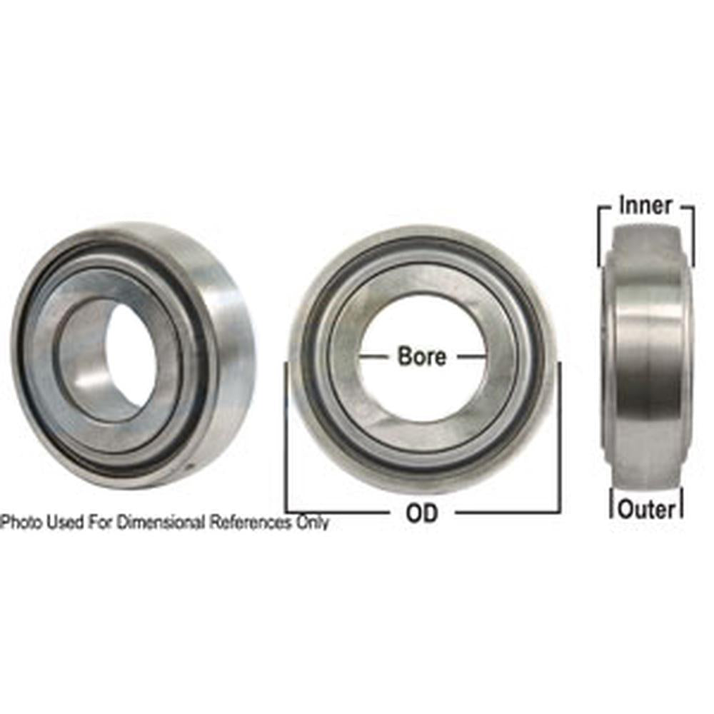 A-W208PPB2-I-AI Disc Bearing; Spherical, Round Bore, Pre-Lube