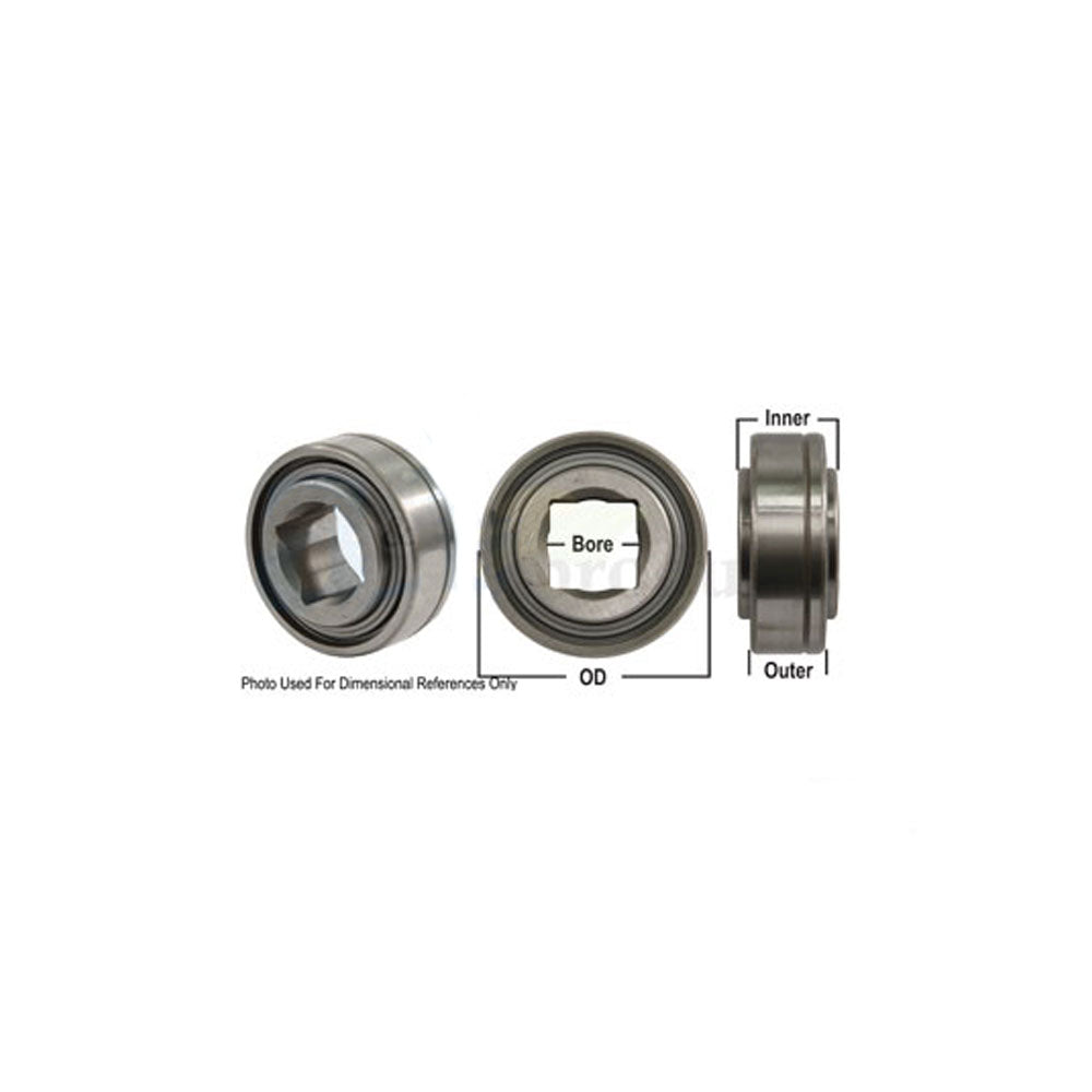 A-W209PPB7-I-AI Disc Bearing; Spherical, Square Bore, Pre-Lube