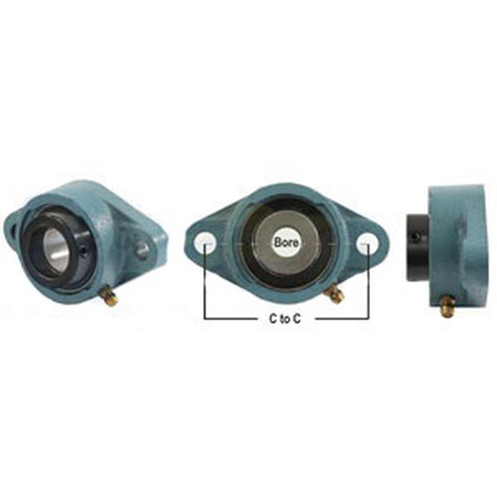 A-WGTZ31-P-AI 2 Bolt Flanged Bearing W/ Lock Collar, Re-Lubricatable