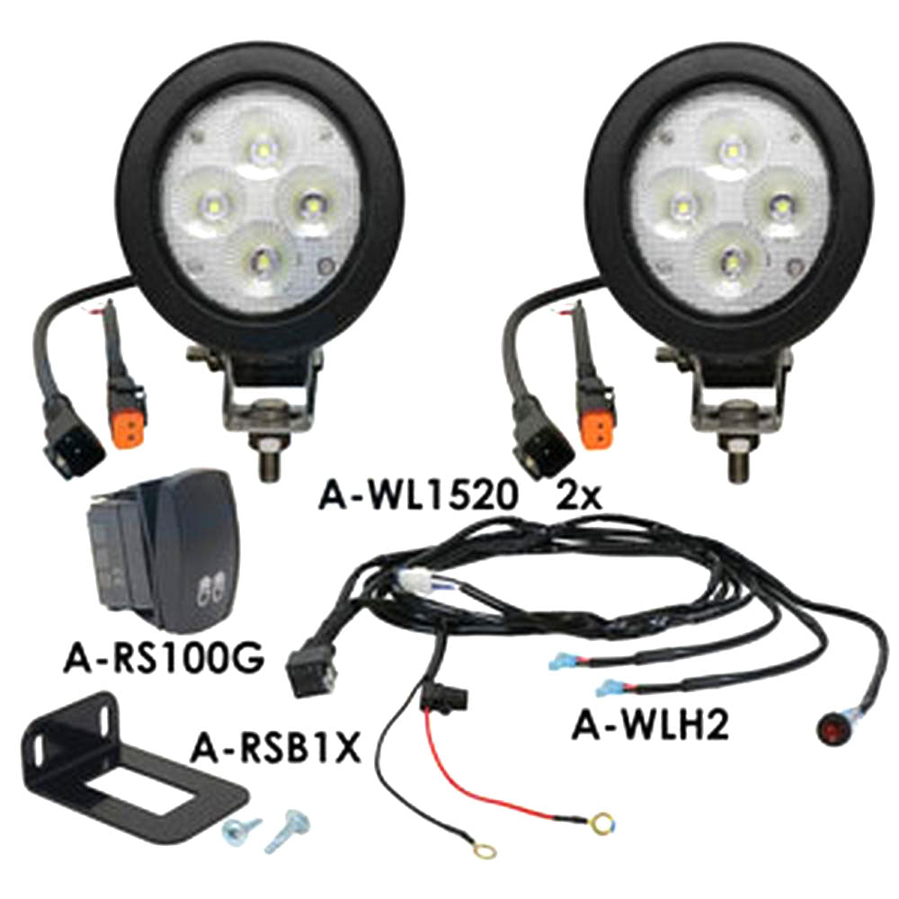 A-WL1520KT-AI - Light Kit, LED, Flood, 2 Lights, Harness, Switch