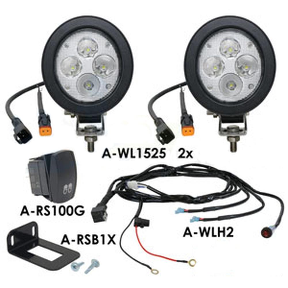WL1525KT - Light Kit LED Trapezoid 2 Lights Harness Switch