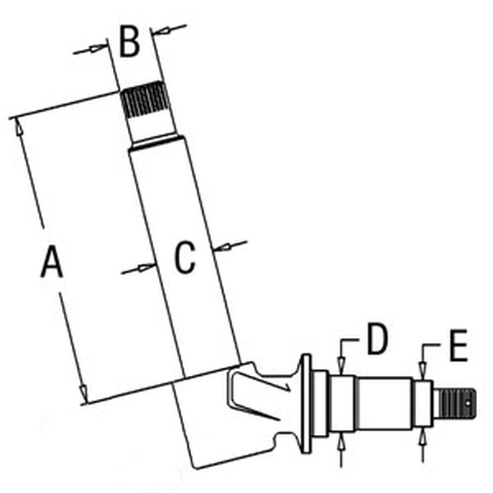 A149614 RH LH Spindle Fits Case-IH Tractor Models 430 470 530 570