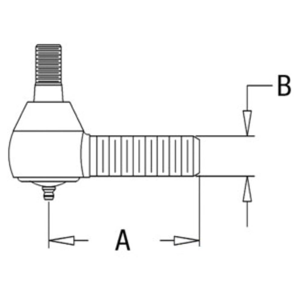 WN-A160200-PEX Tie Rod, Outer, LH Fits Case 1896 2090 2094 2096 2290 2294 2390