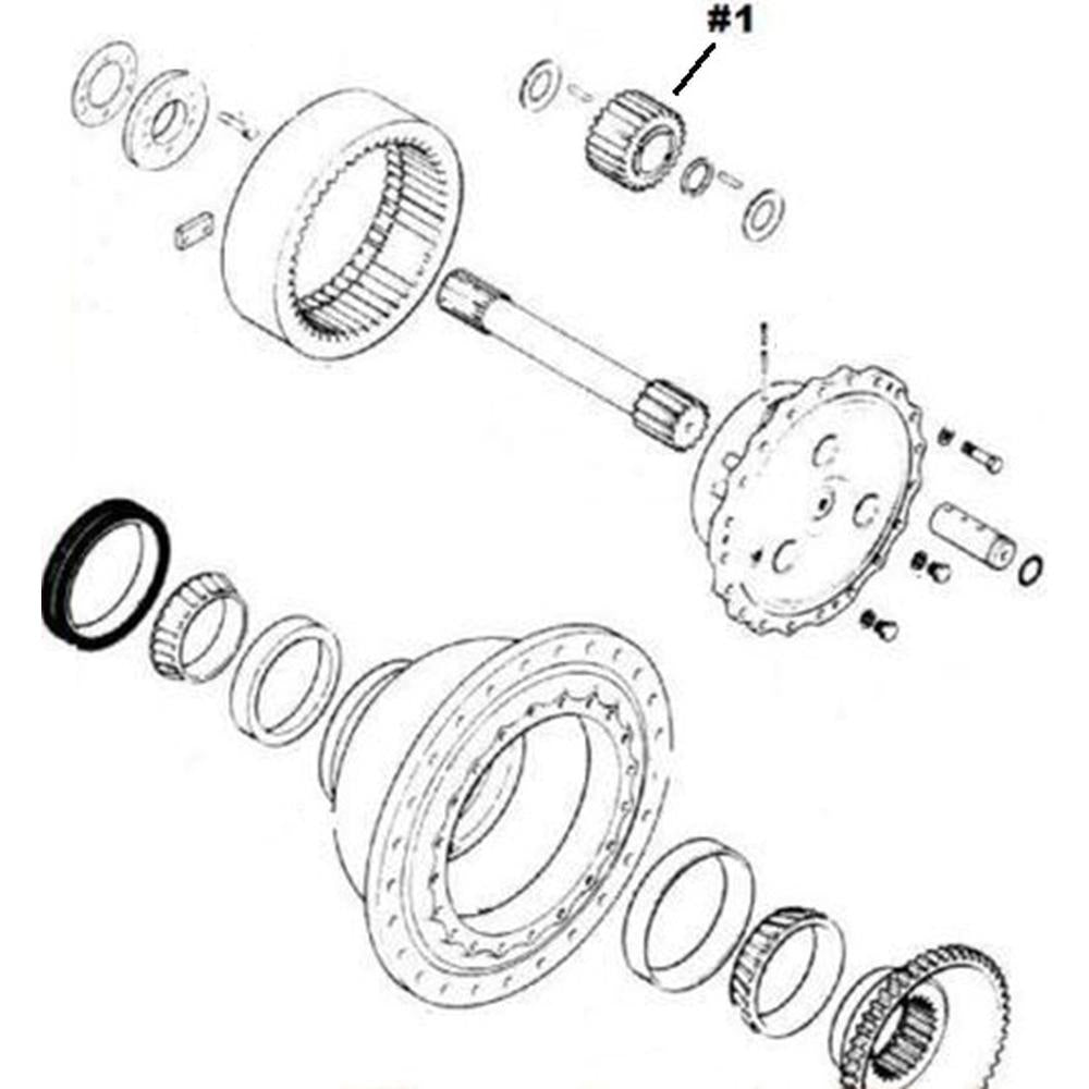A168166 Planetary Pinion Gear 1450B, 1455B Fits Case 1150B, 1150C, 1150D, 1155D,