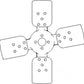 A173710 Fits Case IH 4 Blade Fan 2404 2444 200 230 240 330 340 404 444