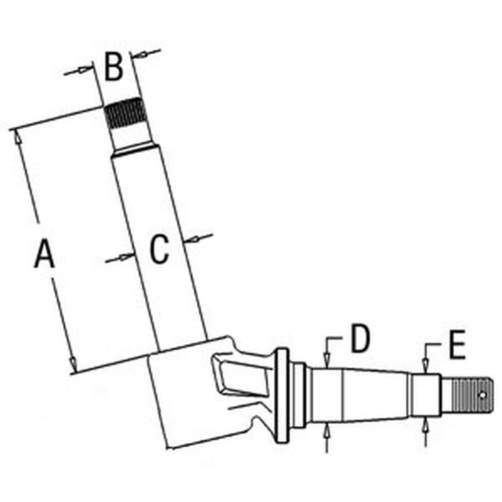 A176152 Spindle Right or Left Hand Fits Case 770 870 970 1070 1175 Tractors