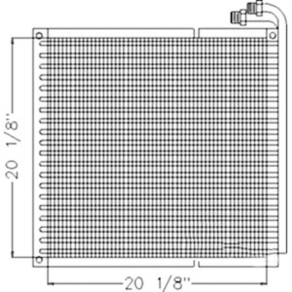 190034 Oil Cooler - Hydraulic -  Skidsteer - 20 x 20 x 1 1/2 Fits Case/IH
