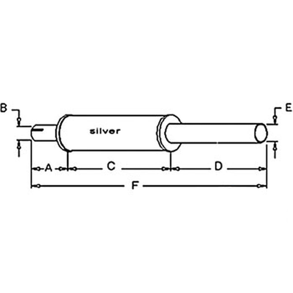 1717-0050 - Muffler Fits Case/International Harvester