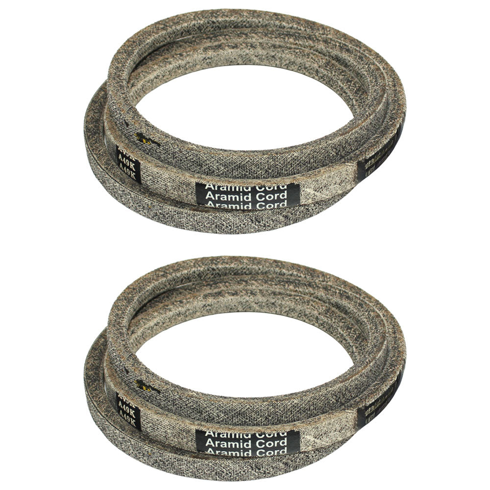 Qty 2: V-Belt - 1/2" x 51" 
 Fits MTD Replaces 01007015P Made with Aramid
