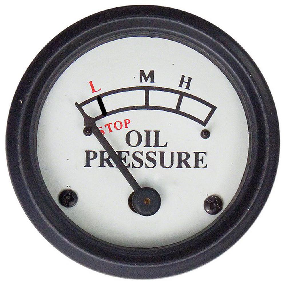 AB292R* Fits John Deere A B D G M MT MC MI Oil Pressure Gauge * White Faced* Scr