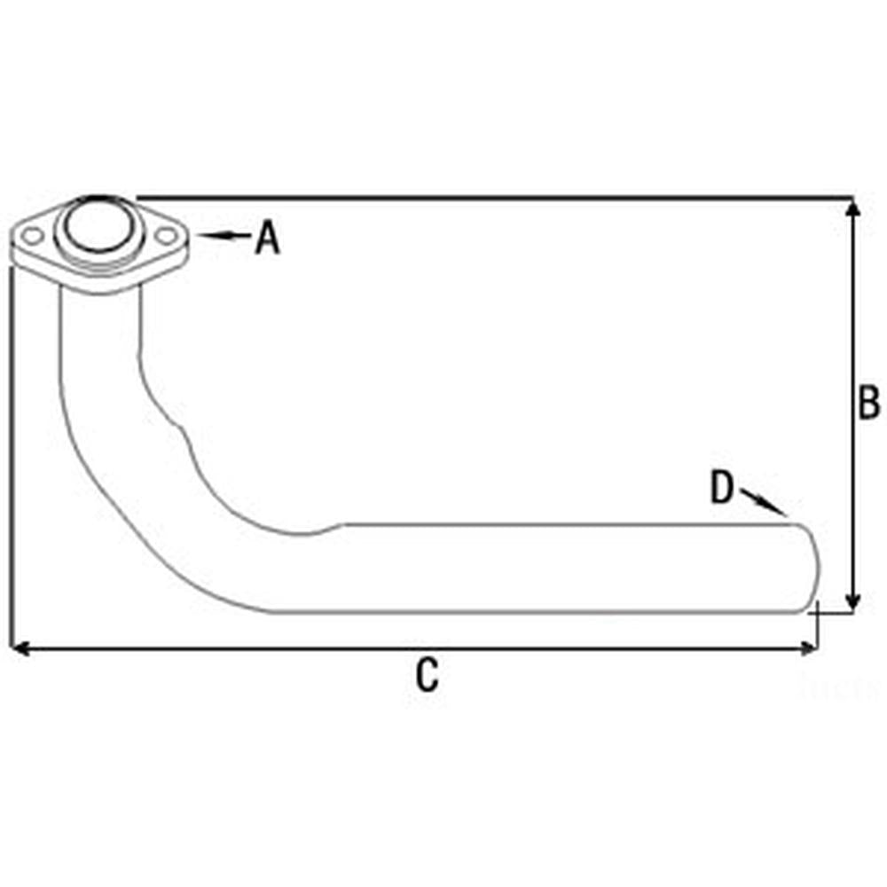 Exhaust Pipe Short Frame Fits John Deere Unstyled B