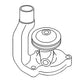 AB4262R Water Pump Pulley Width 1/2" Fits John Deere Tractor B 50