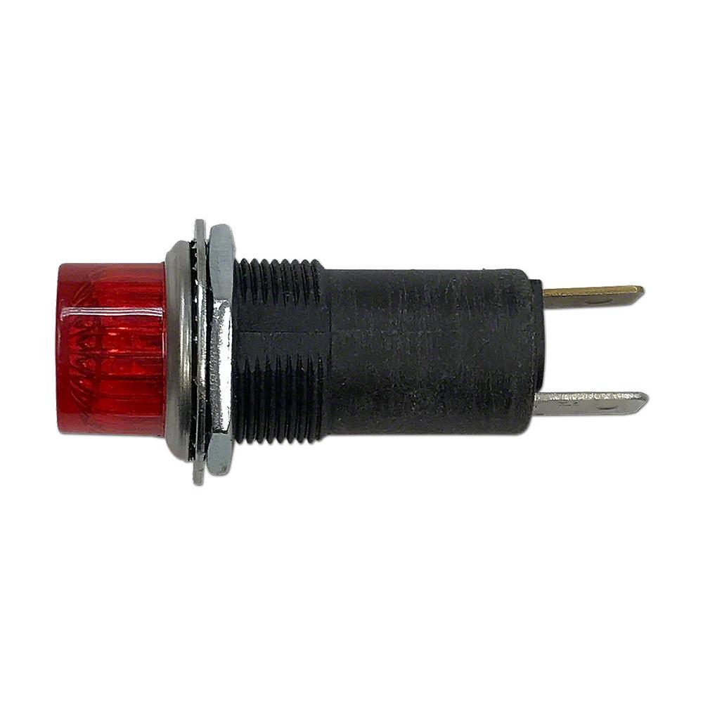 ABC3972 Dash Warning Light with Flat Red Lens Fits Case