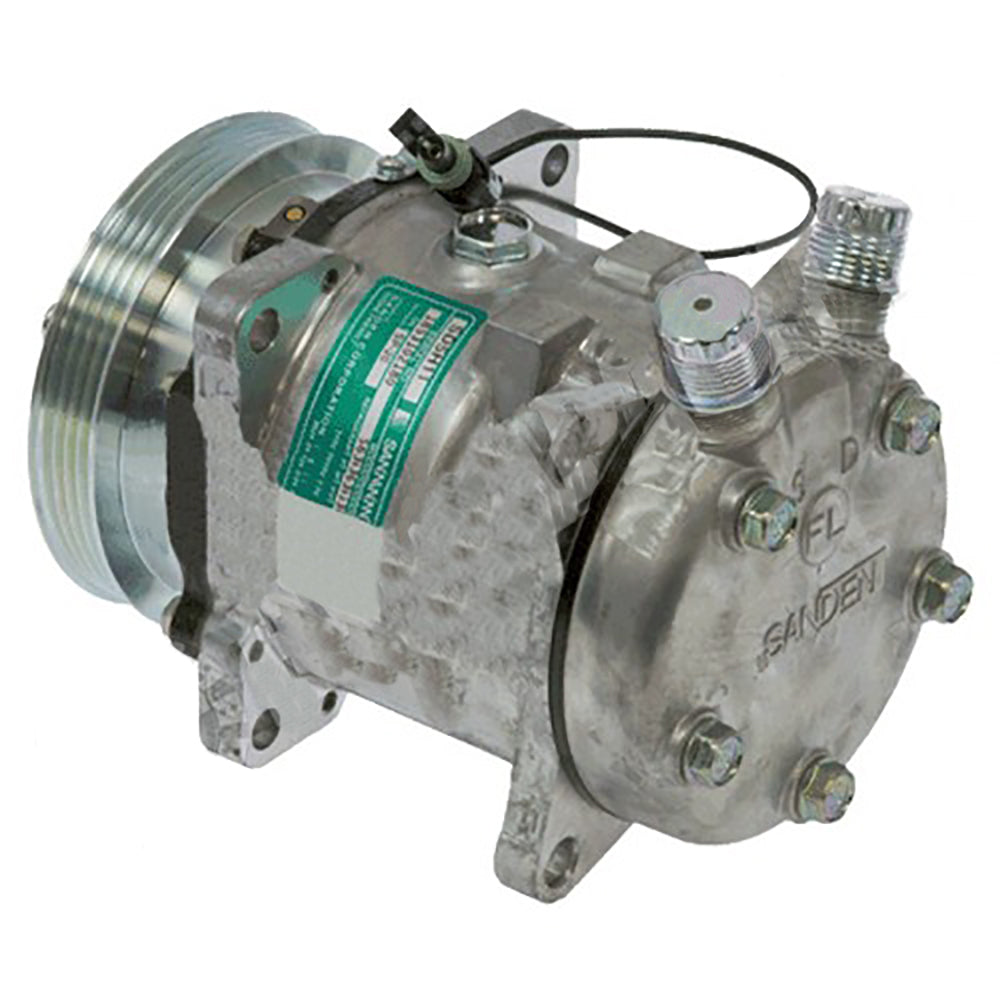 87649991 Compressor Sanden SD5H11 Style Fits Case 420 ++ Skid Steer Loaders