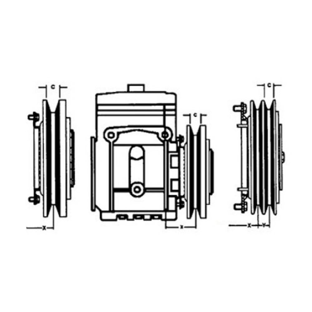 A/C Compressor Clutch Fits York 7" 2gr 1 wire - Mack Navistar Fits Volvo Western
