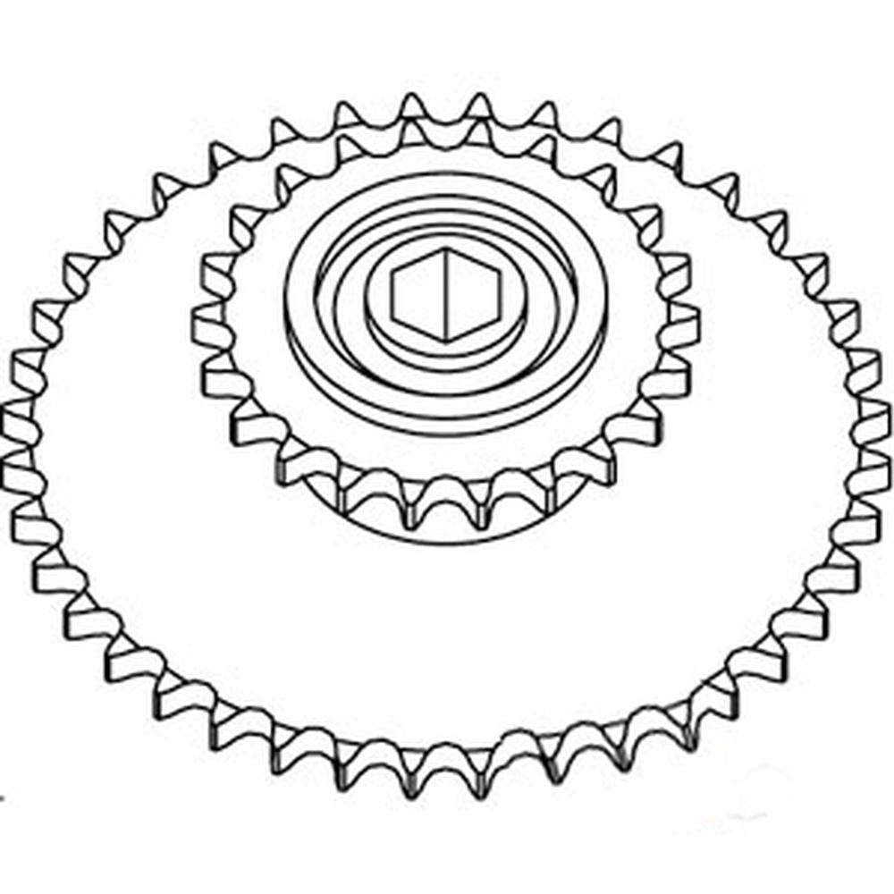 AE51818 Mega Wide Pickup Double Sprocket Fits John Deere Baler 447 457 467 546 5