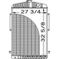 219723 Combine Radiator - 32 5/8 x 27 1/2 x 3 1/4 Fits John Deere