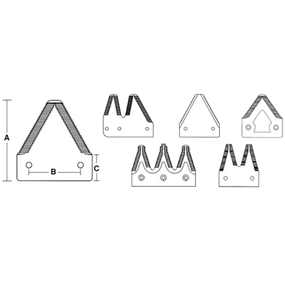 AH140737 Chrome Twin Tooth Serrated Top Fits Ford/New Holland Combine