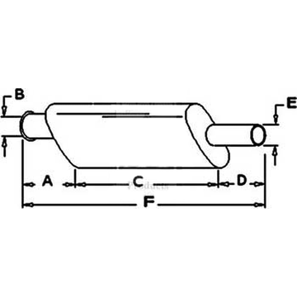 Replacement Muffler Fits John Deere: 2840 3030 3120 3130 3135 AL24553