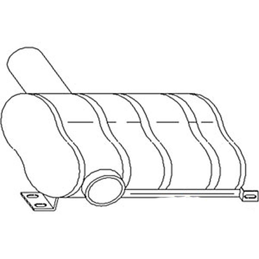 Muffler AL31492 Fits John Deere 1840 2040 2040S 2250 2350 2355 2450 2550 2555