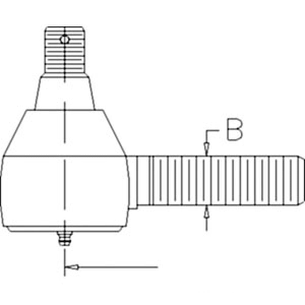 Short Threaded Tie Rod Fits John Deere Replaces AL178019