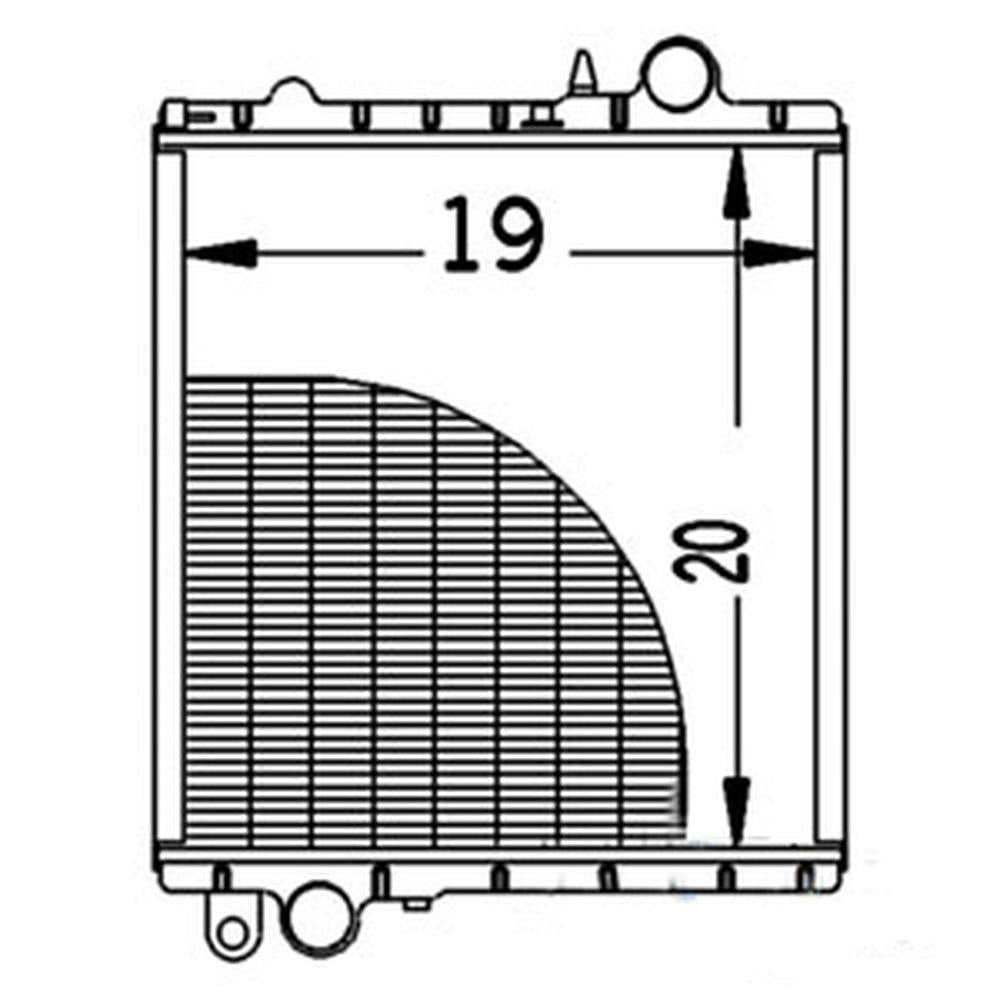 Radiator Fits John Deere 2755 2450 2850 2355 2650N 2650 2555 2250 2855N AL66774