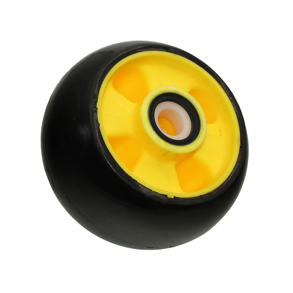 Yellow Deck Gage Wheel Fits John Deere Replaces AM115488