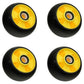 Qty. 4: Yellow Deck Gage Wheel  Fits John Deere Replaces AM115488