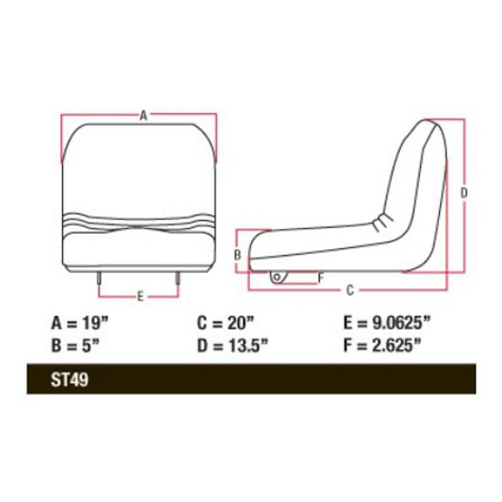 Mower seat to Fits John Deere GT242 GT262 GT275 LX172 LX173 LX176 LX178