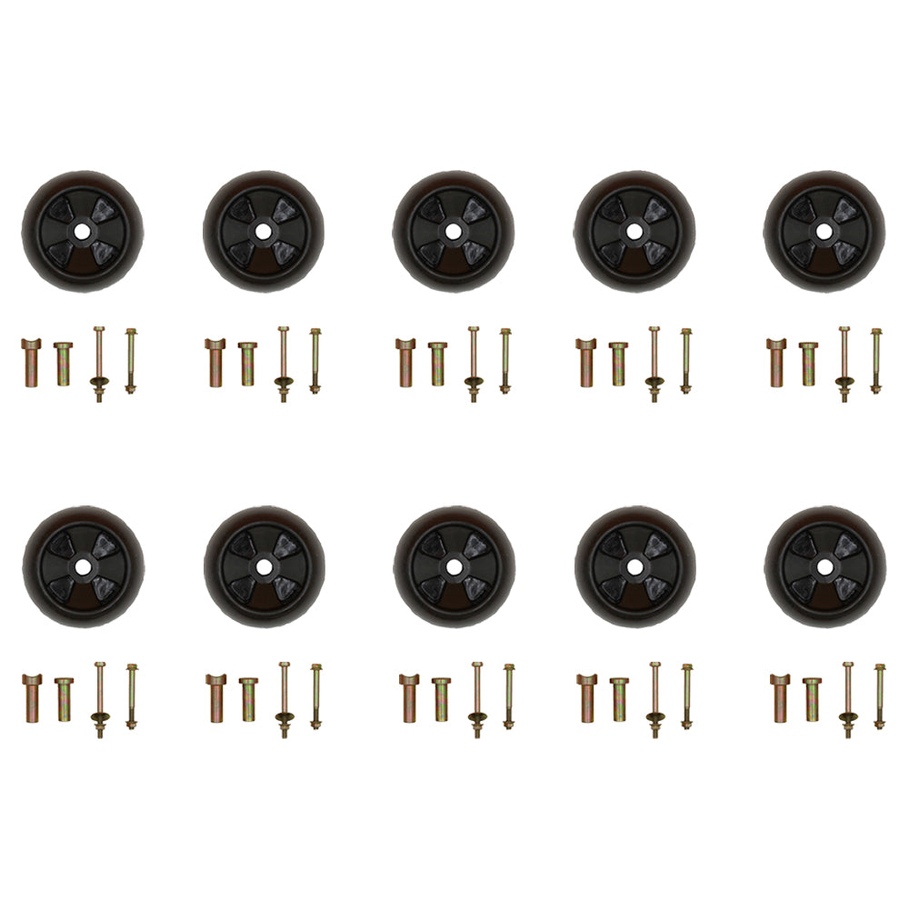 10PK Fits John Deere Spec Anti Scalp Deck Wheel Kits AM116299 AM133602 M111489