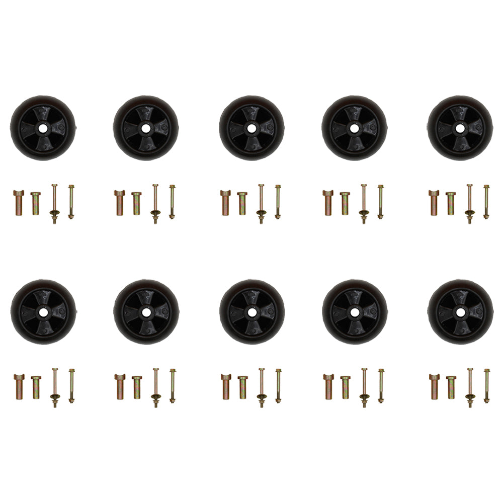(Pack of 10) Deck Wheel Kit Fits John Deere AM116299, AM133602, M111489, M125172