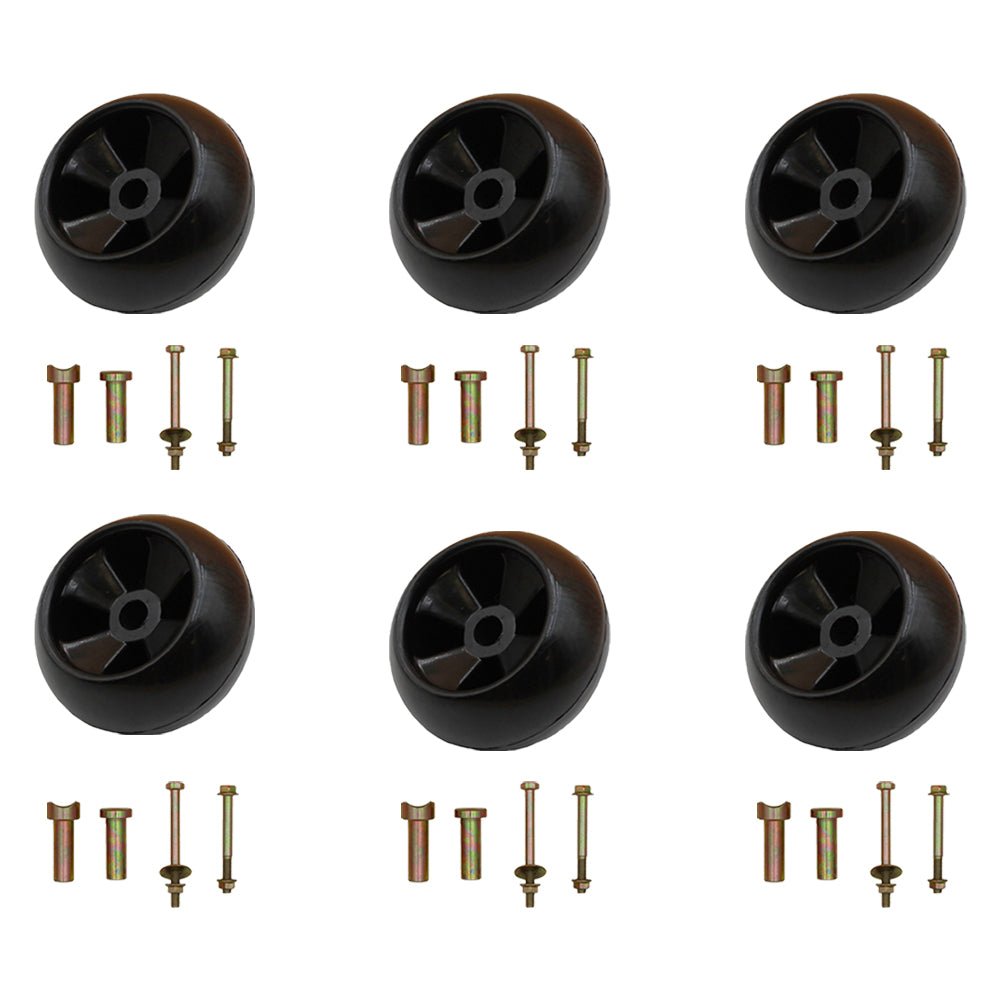 Qty 6: Deck Wheels Kit Fits John Deere Replaces AM-116299
