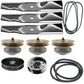 Rebuild Kit Blade Spindle Belt Combo Fits John Deere 425 445 455 54" Deck