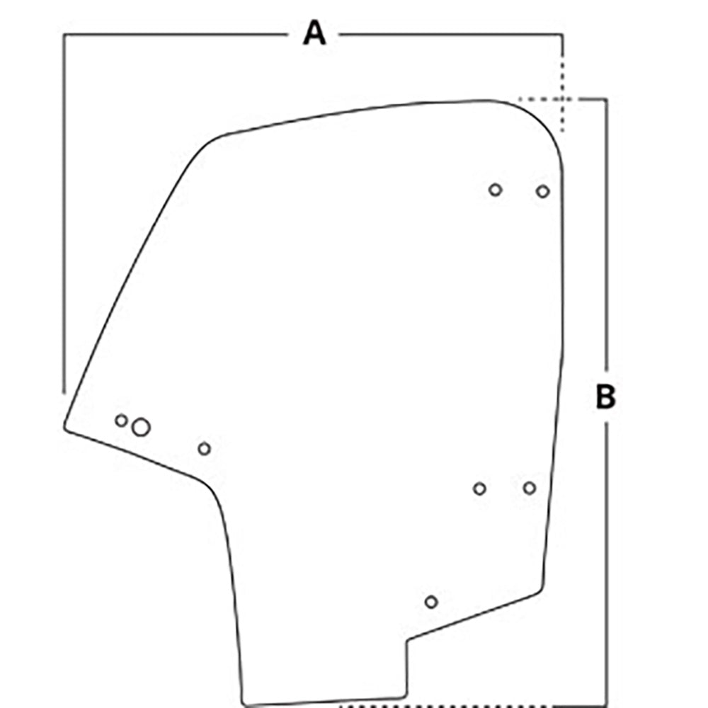 AM137458 Replacement RH Door Glass Fits John Deere Fits Gator A3 XUV 4X2
