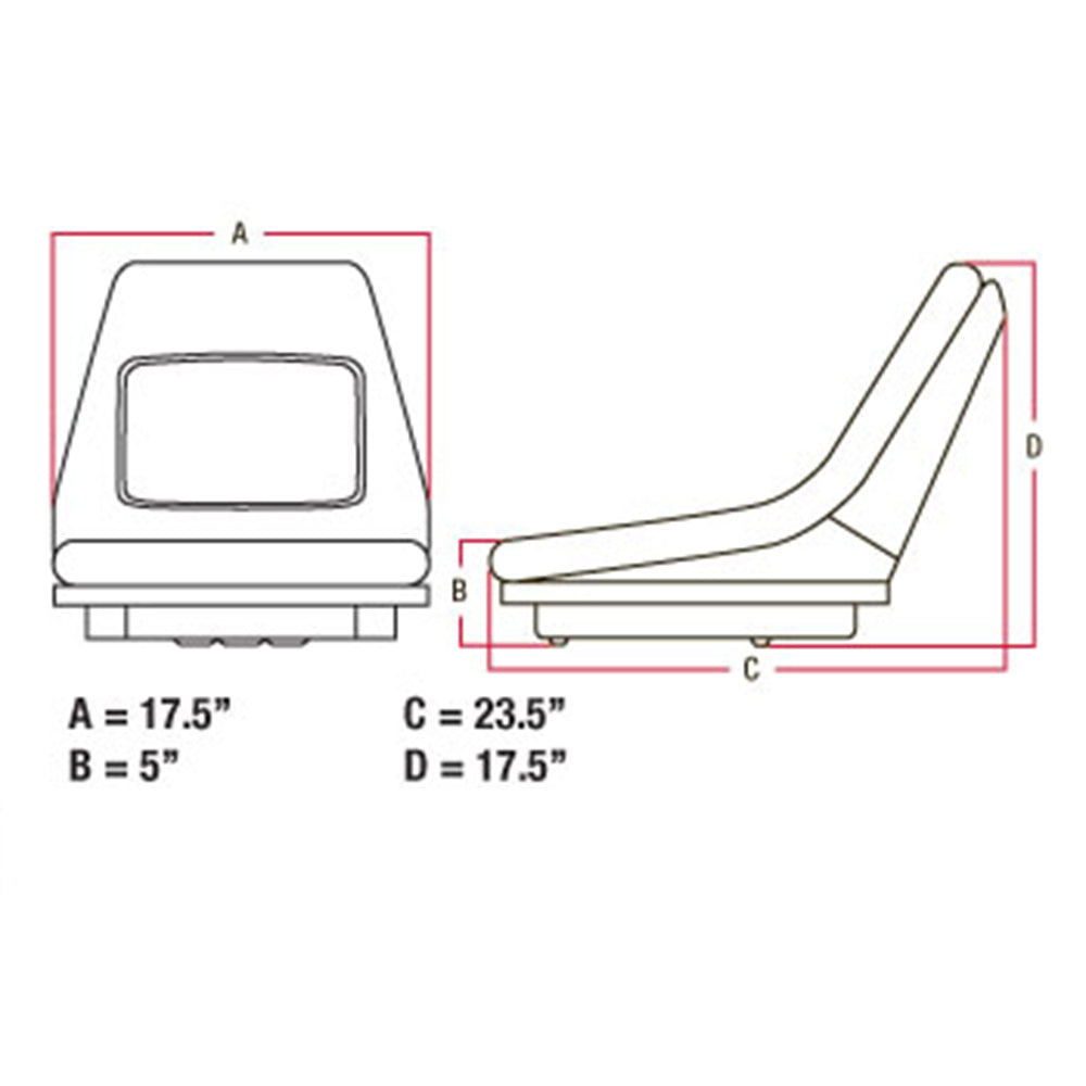 Yellow Seat FF Fits John Deere Replaces AM117489
