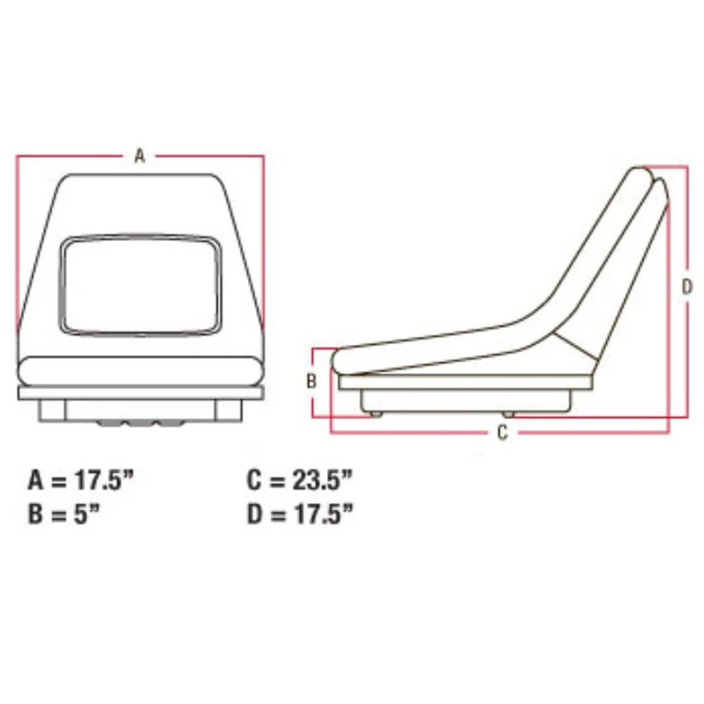 Yellow Seat FF Fits John Deere Replaces AM117489