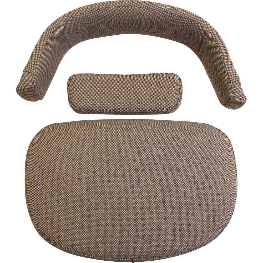 AMSS7291 Cushion Set, 3-Piece, Brown Fabric