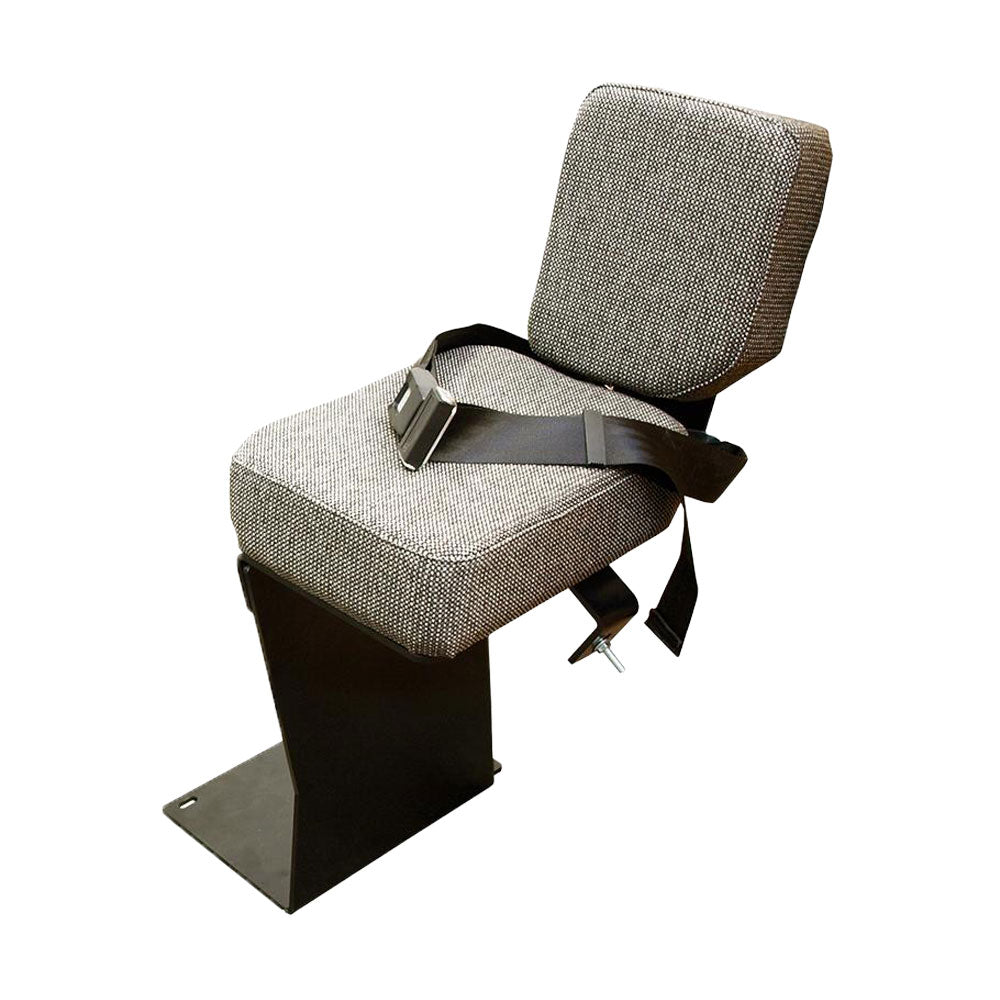 AMSS8212 Buddy Seat - Gray Fabric Fits Case-IH Tractors Models: 7110 7120 7130++