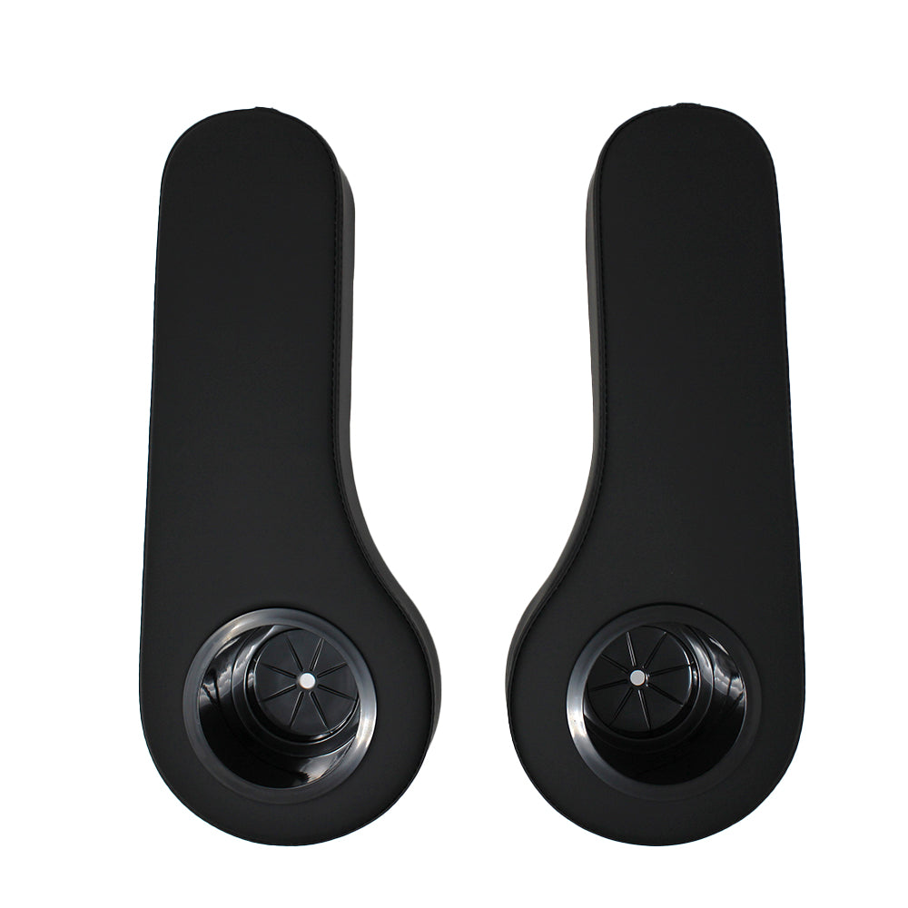 AR-BLK-001 Pair of Rear Seat Armrests w/ Cup Holders Fits Golf Carts