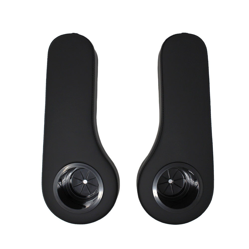 AR-BLK-001 Pair of Rear Seat Armrests w/ Cup Holders Fits Golf Carts