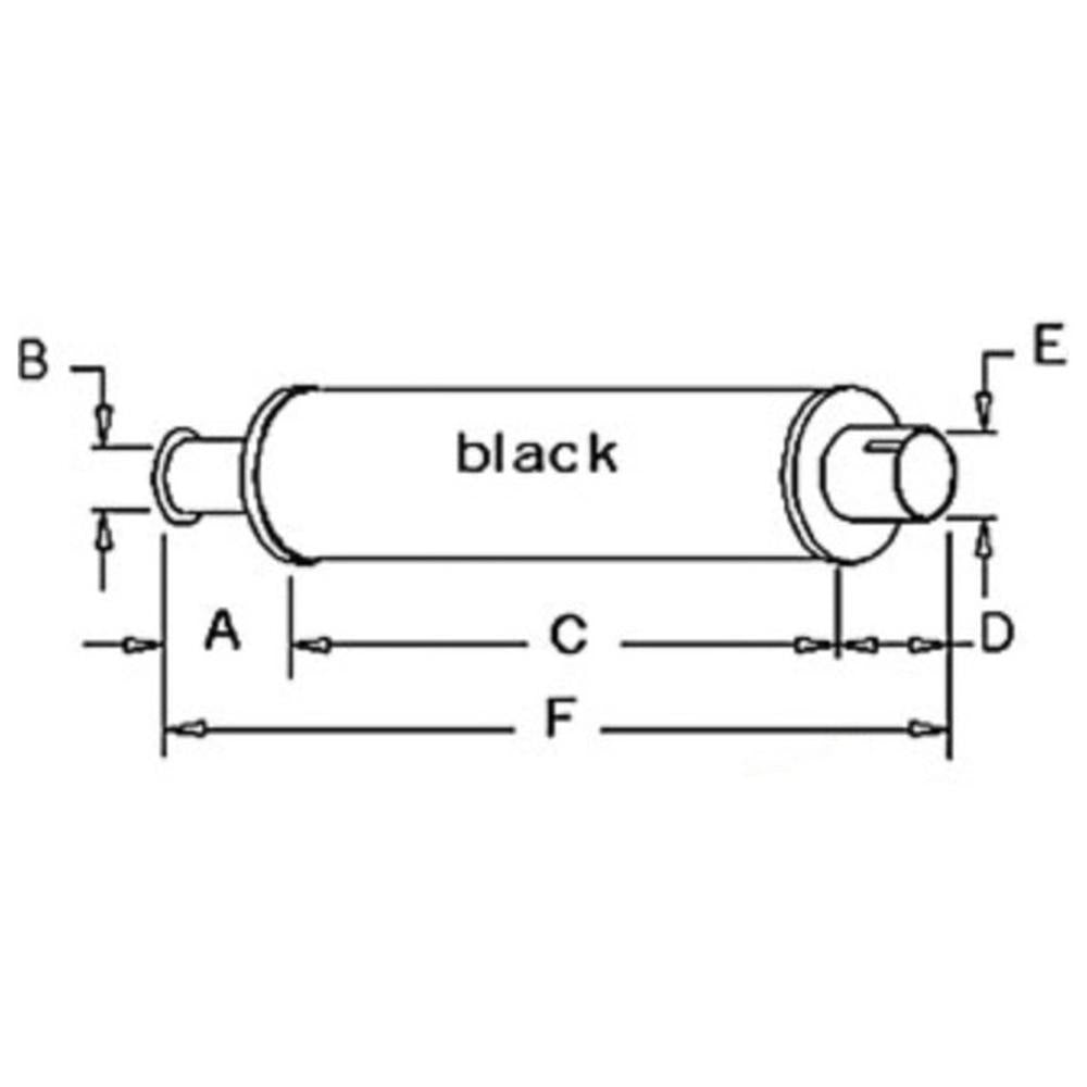 Muffler Fits 2320 2420 2510 AR38383 AR38383-A AR61073 AR86599 DR-20 Flared Inlet